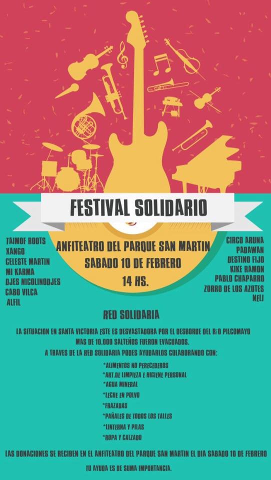 flyer festival solidario parque san martin 2018